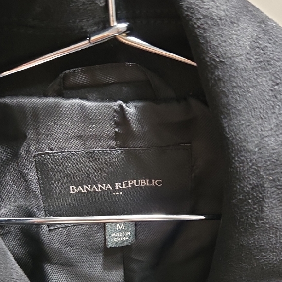 BANANA REPUBLIC Vegan Suede Vest Black Sleeveless Vest - Picture 2 of 2